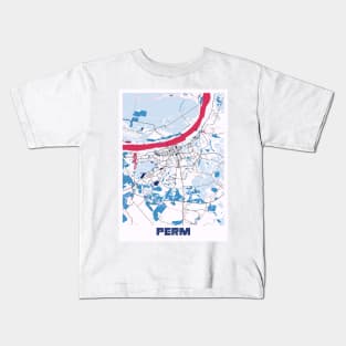 Perm - Russia MilkTea City Map Kids T-Shirt